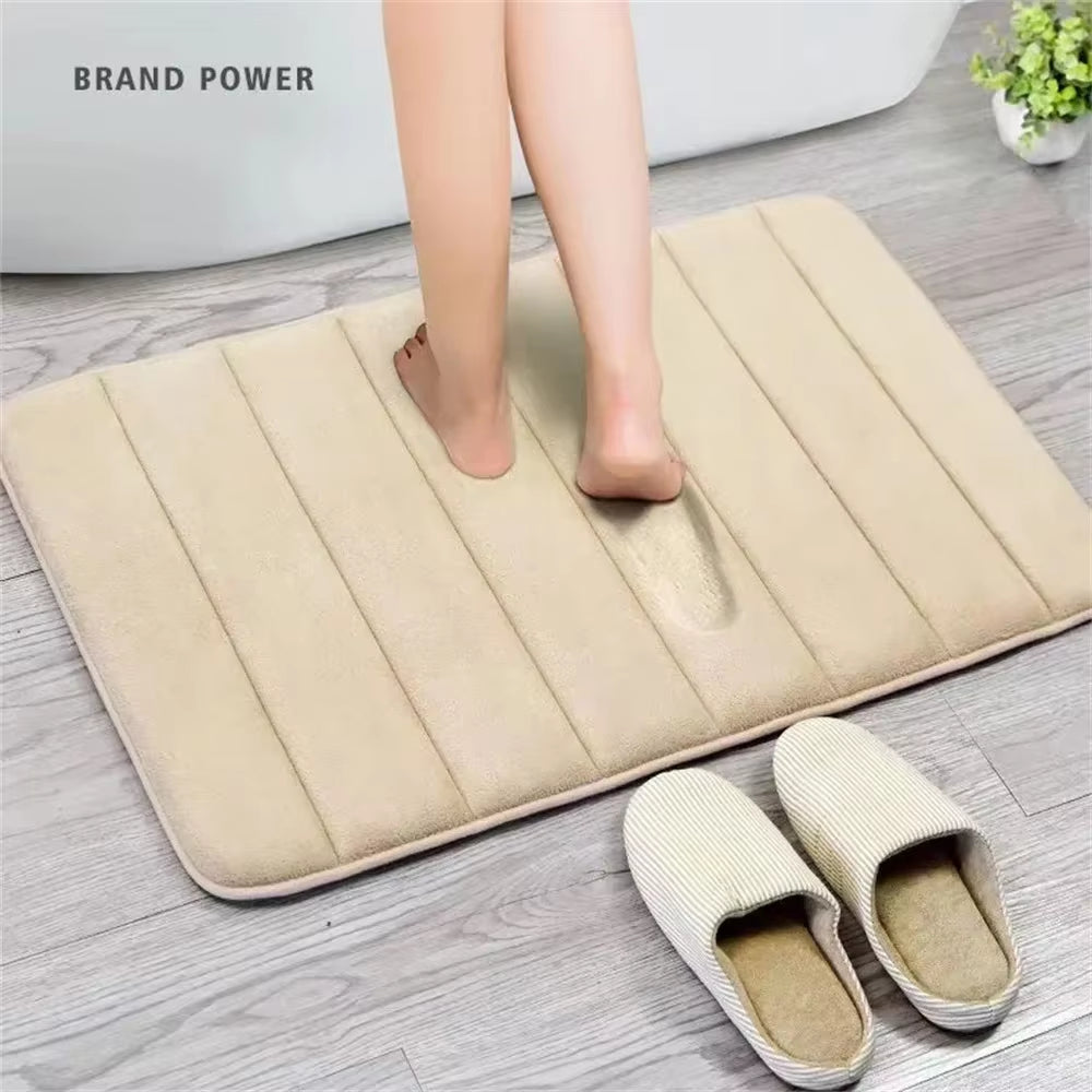 Super Absorbent Bath Mat Non Slip Rugs Bathroom Carpets Bedroom Toilet Floor Shower Rug Home Decor Soft Memory Foam Floor Mat