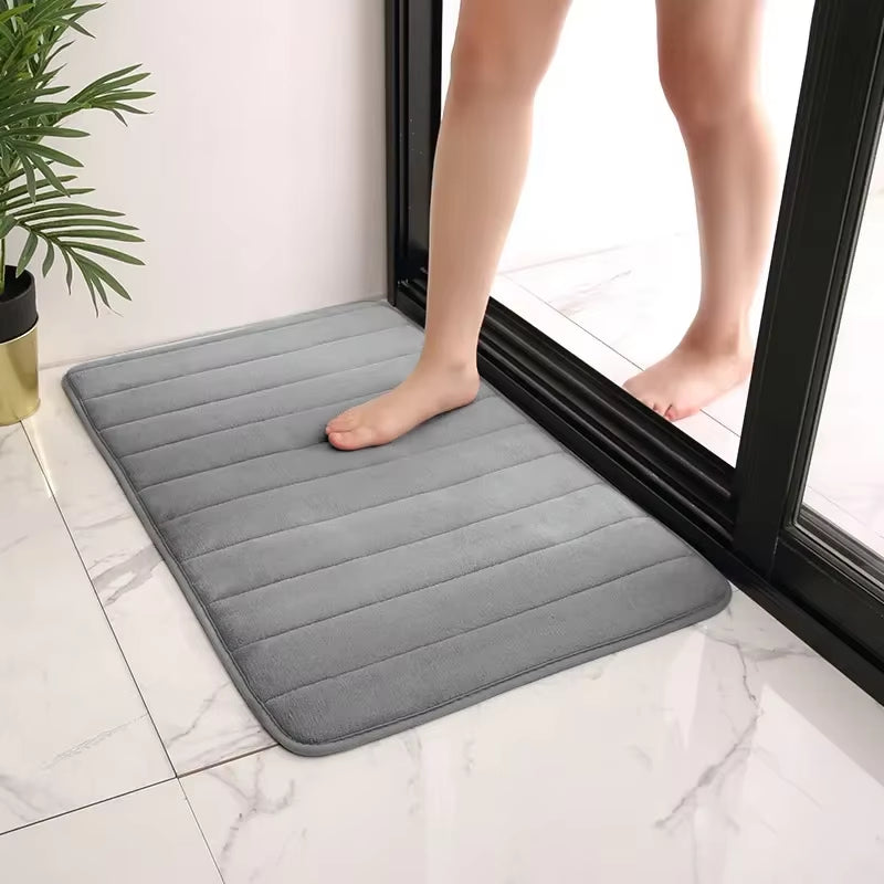 Super Absorbent Bath Mat Non Slip Rugs Bathroom Carpets Bedroom Toilet Floor Shower Rug Home Decor Soft Memory Foam Floor Mat