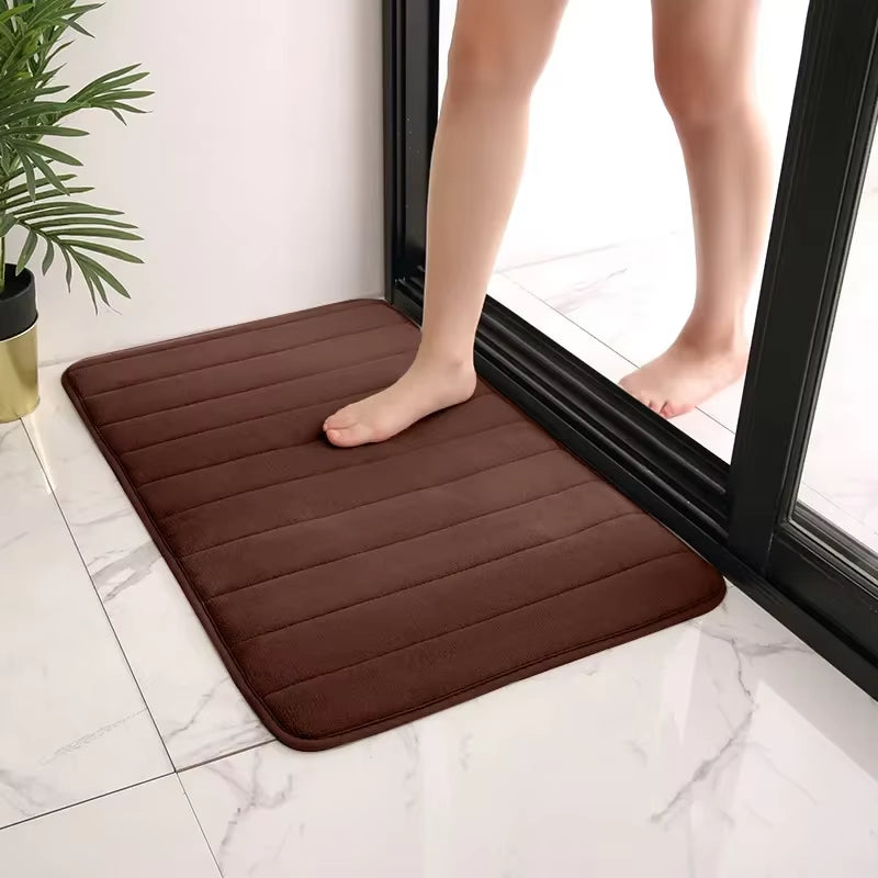 Super Absorbent Bath Mat Non Slip Rugs Bathroom Carpets Bedroom Toilet Floor Shower Rug Home Decor Soft Memory Foam Floor Mat